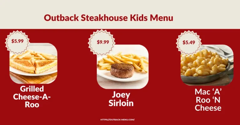 Outback Steakhouse Kids Menu with Prices 2024