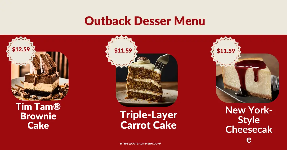 Outback Steakhouse Dessert Menu With Prices [February 2025]