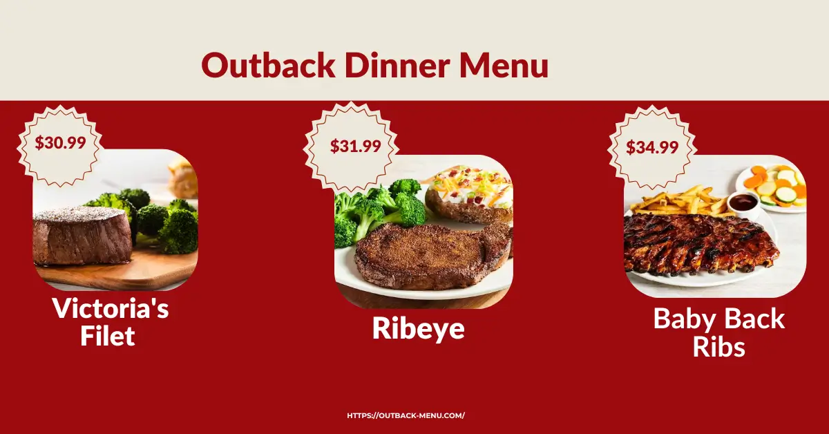 Outback Dinner Menu with Prices