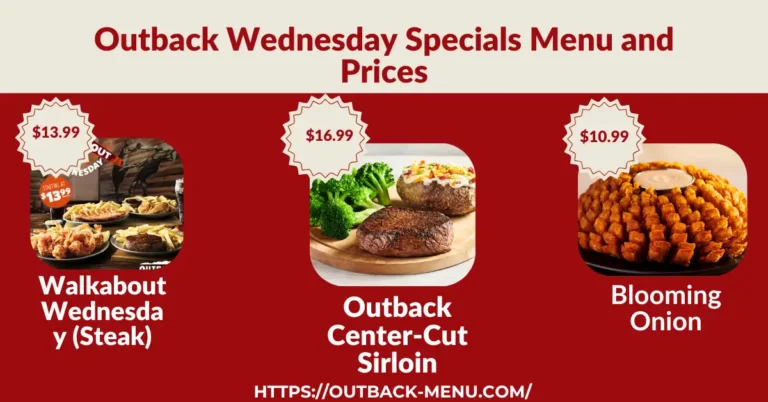 Outback Wednesday Specials Menu and Prices